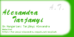 alexandra tarjanyi business card